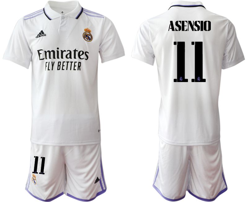 Men 2022-2023 Club Real Madrid home white 11 Soccer Jersey